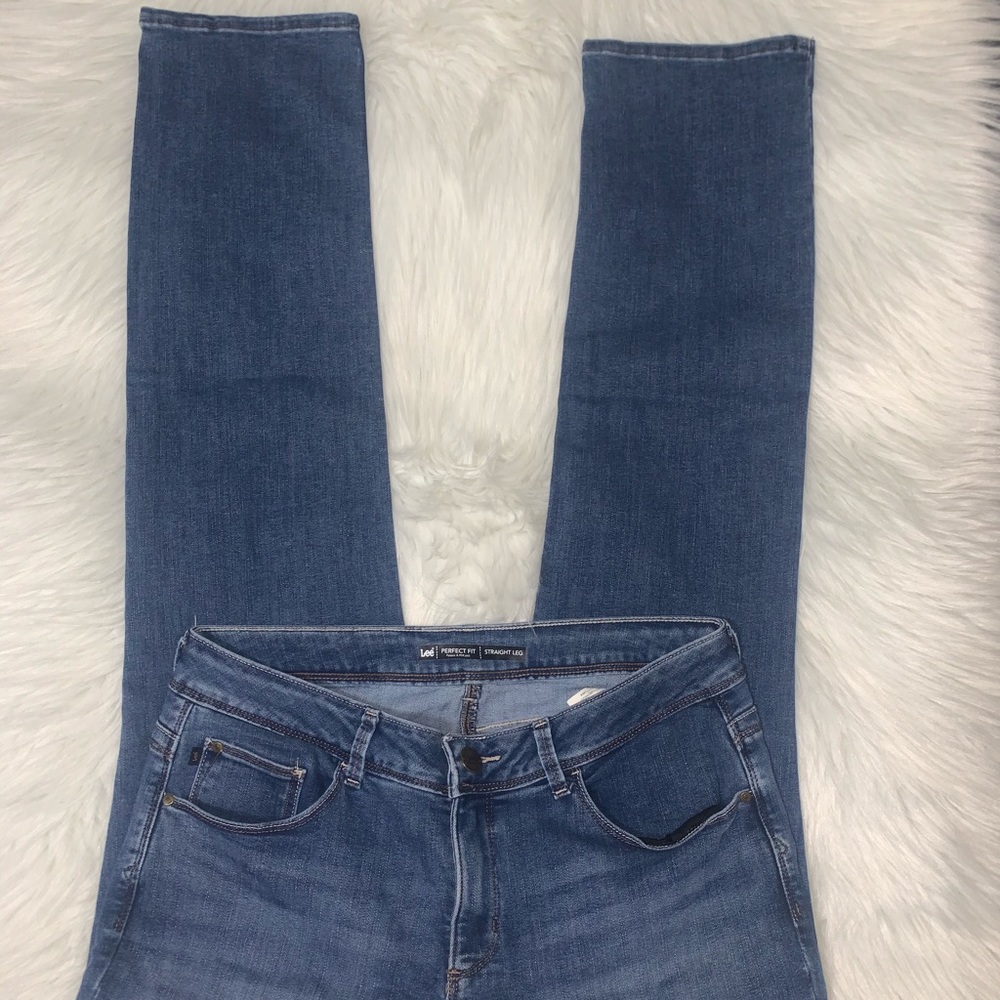 Lee perfect fit straight leg 12 medium jeans H10